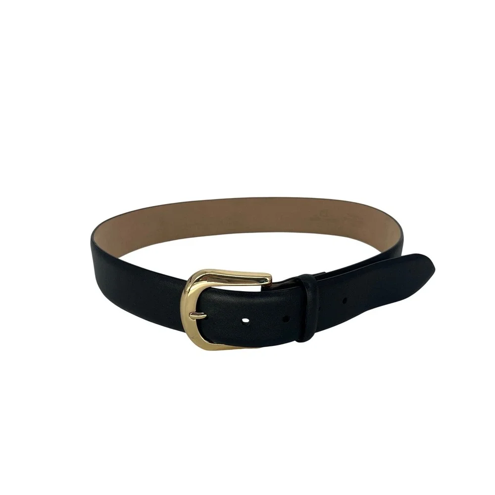 B-Low the Belt Kennedy Leather Belt Black Gold Size XS